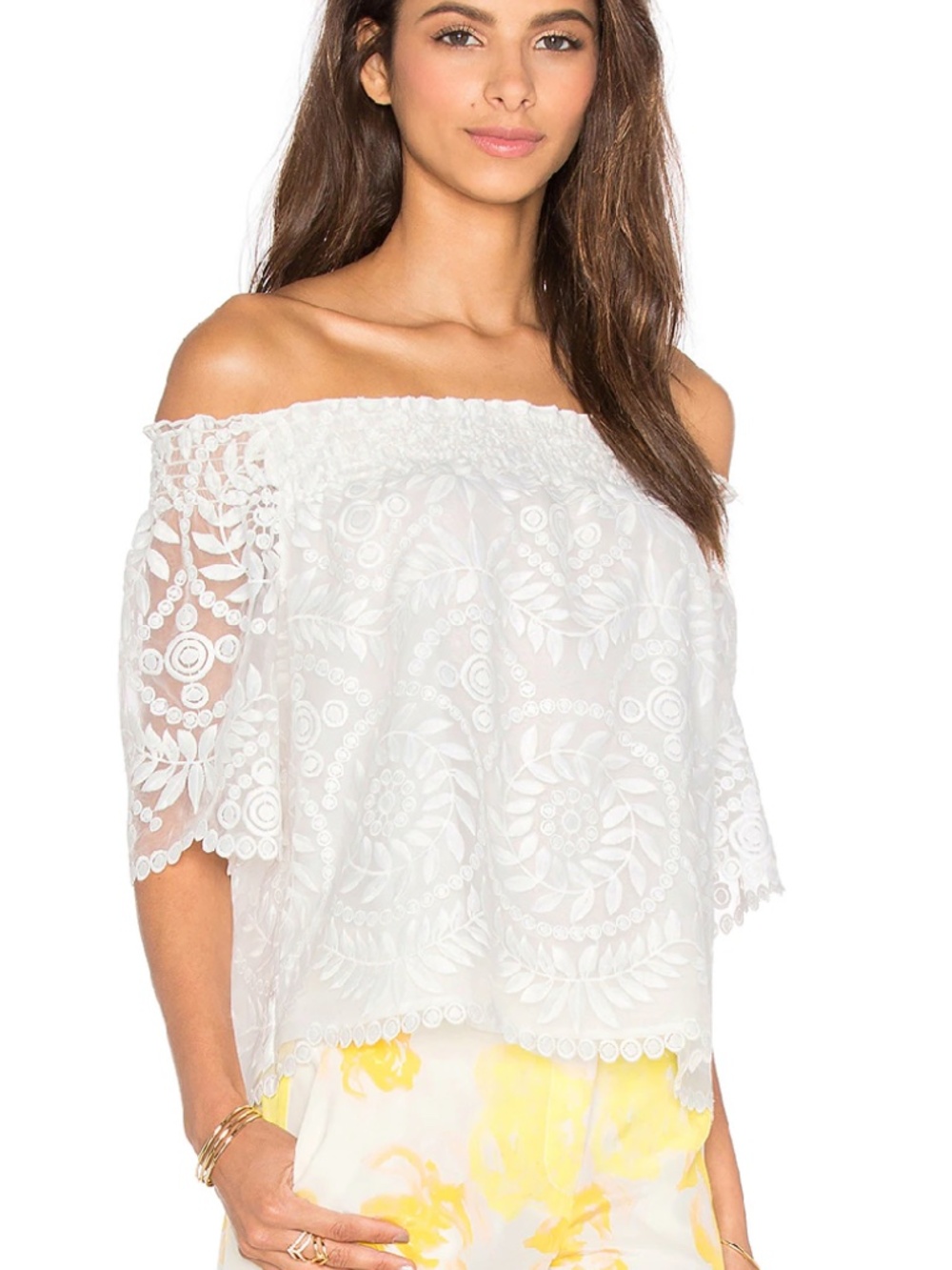 Amanda Uprichard Wesley Off the Shoulder Top
